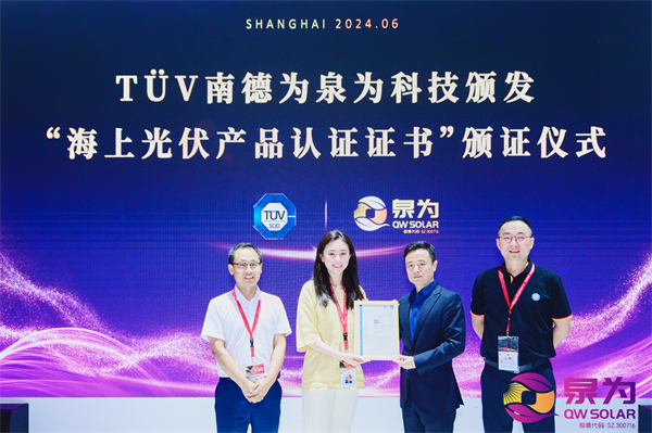 开云网站：泉为科技：海上光伏技术闪耀SNECTUV南德颁发认证证书(图3)