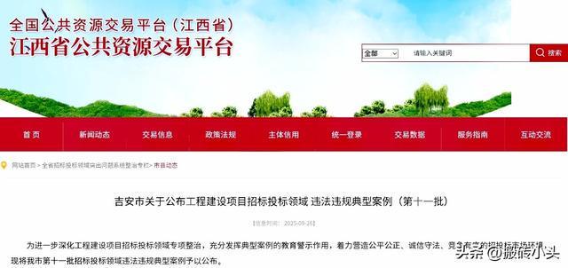 开云网站：江西招投标领域违法违规典型案例之招投标暗战代理串通转包成风(图1)